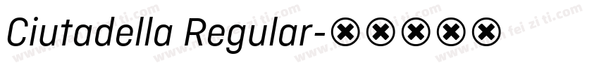Ciutadella Regular字体转换